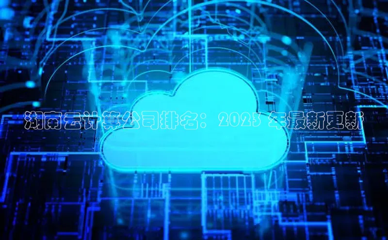 金年汇app官方网站下载安装颐驰 06湖南云计算公司排名：2023 年最新更新