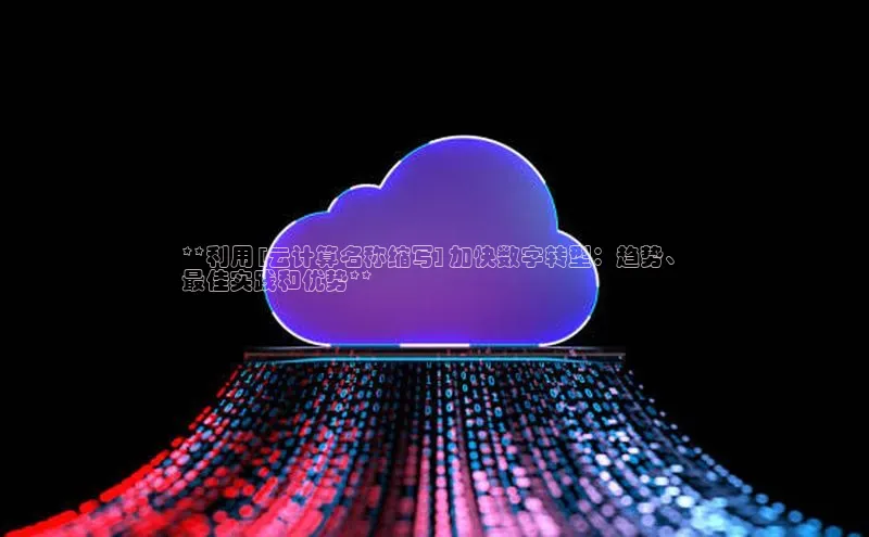 金年会官方网站入口百度手机卫士**利用 [云计算名称缩写] 加快数字转型：趋势、
最佳实践和优势**