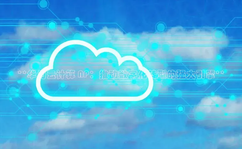 金年会 金字招牌诚信至上百度教育**华为云计算 NP：推动数字化转型的强大引擎**