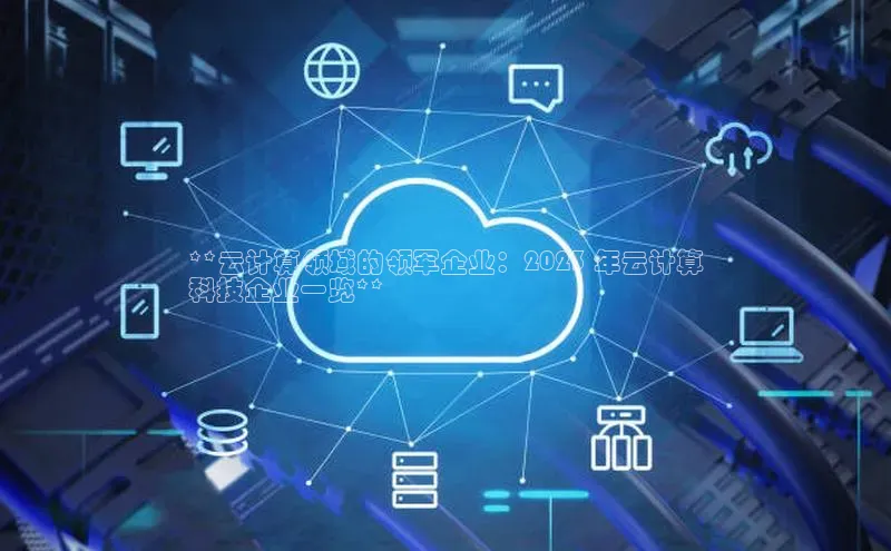 金年会电子游戏app官方每日互动**云计算领域的领军企业：2023 年云计算
科技企业一览**